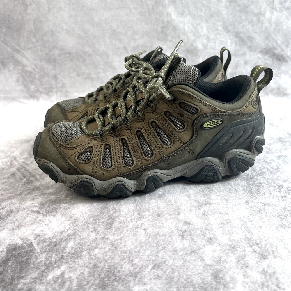 Oboz Sawtooth 2 Low Hiking Shoe Women Brown Green Sz 8 Trail Outdoor Active